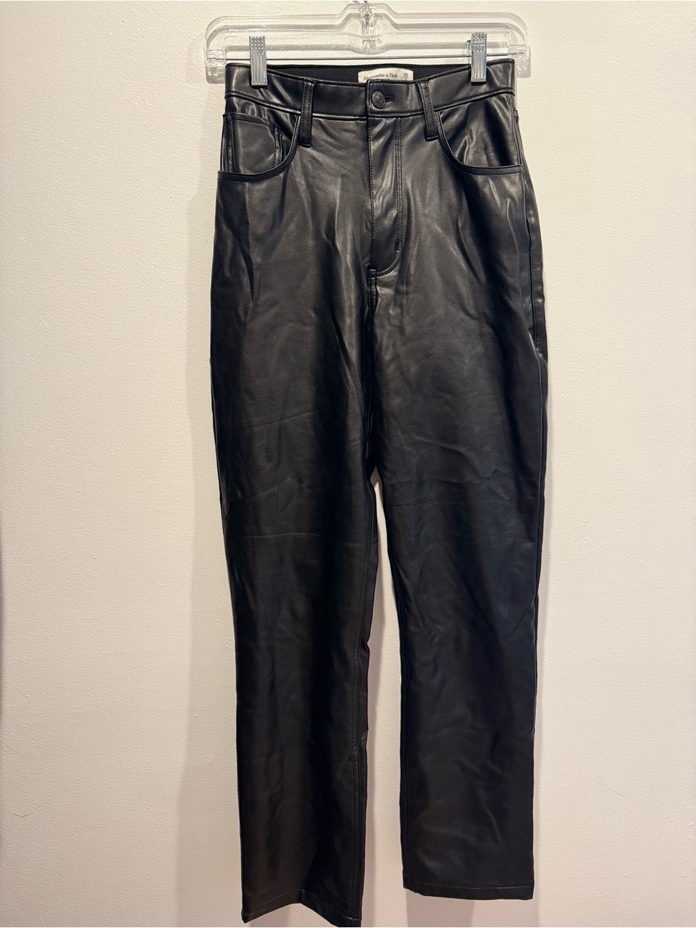 Abercrombie & Fitch Curve Love High Rise Vegan Leather Pants